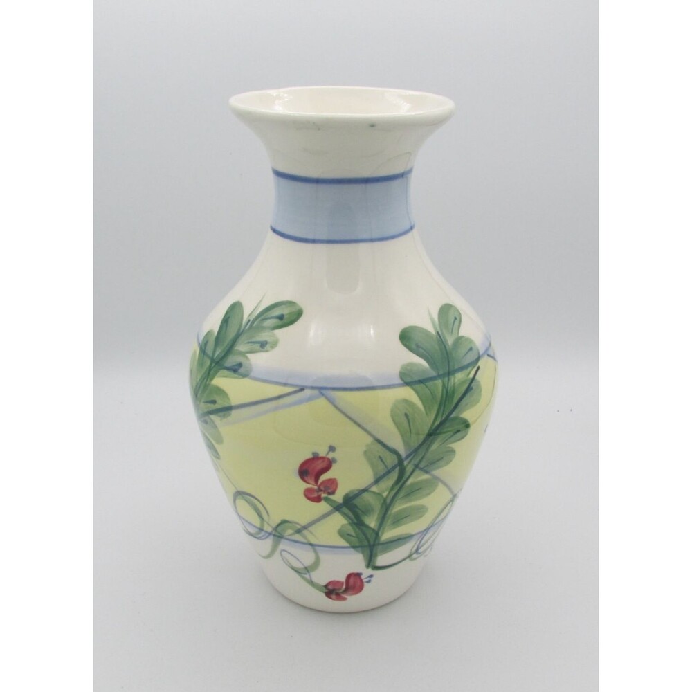 1994 Gail Pittman 10" Pottery Vase Maypop Signed '94 and '89